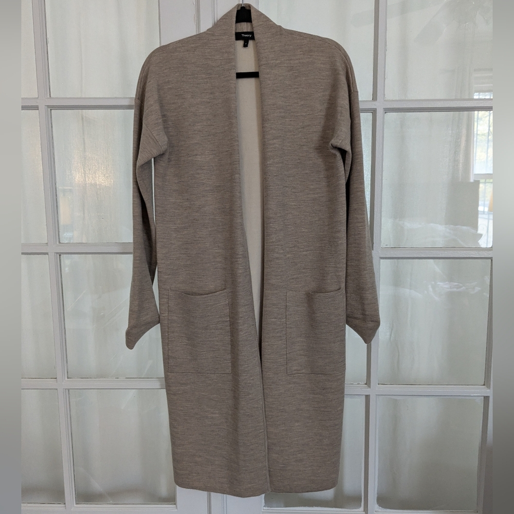 Theory Open Front Long Cardigan – Size S